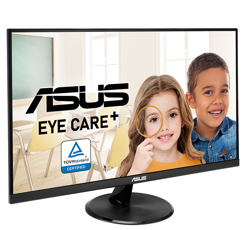 ASUS 護眼顯示器搭配經典優雅的設計。